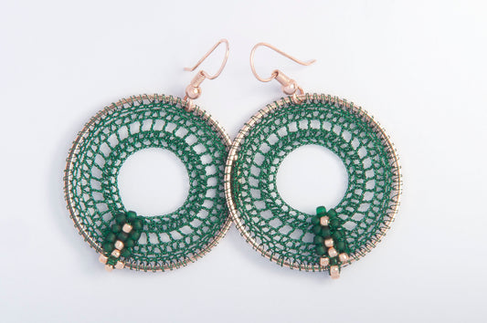 Emerald Beaded Micro-Crochet