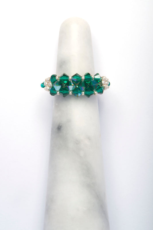 Emerald Swarovski Ring