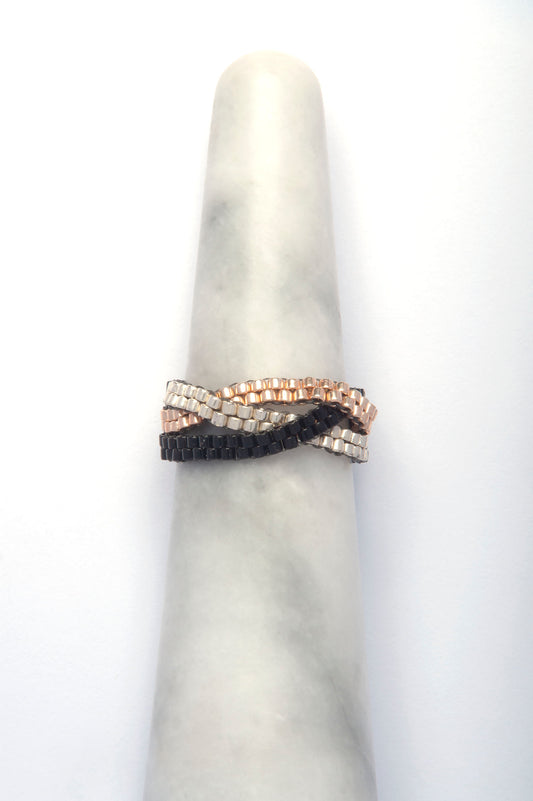 Gold Ombre & Onyx Ring