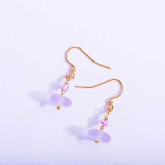 Lilac Sea Glass Drops