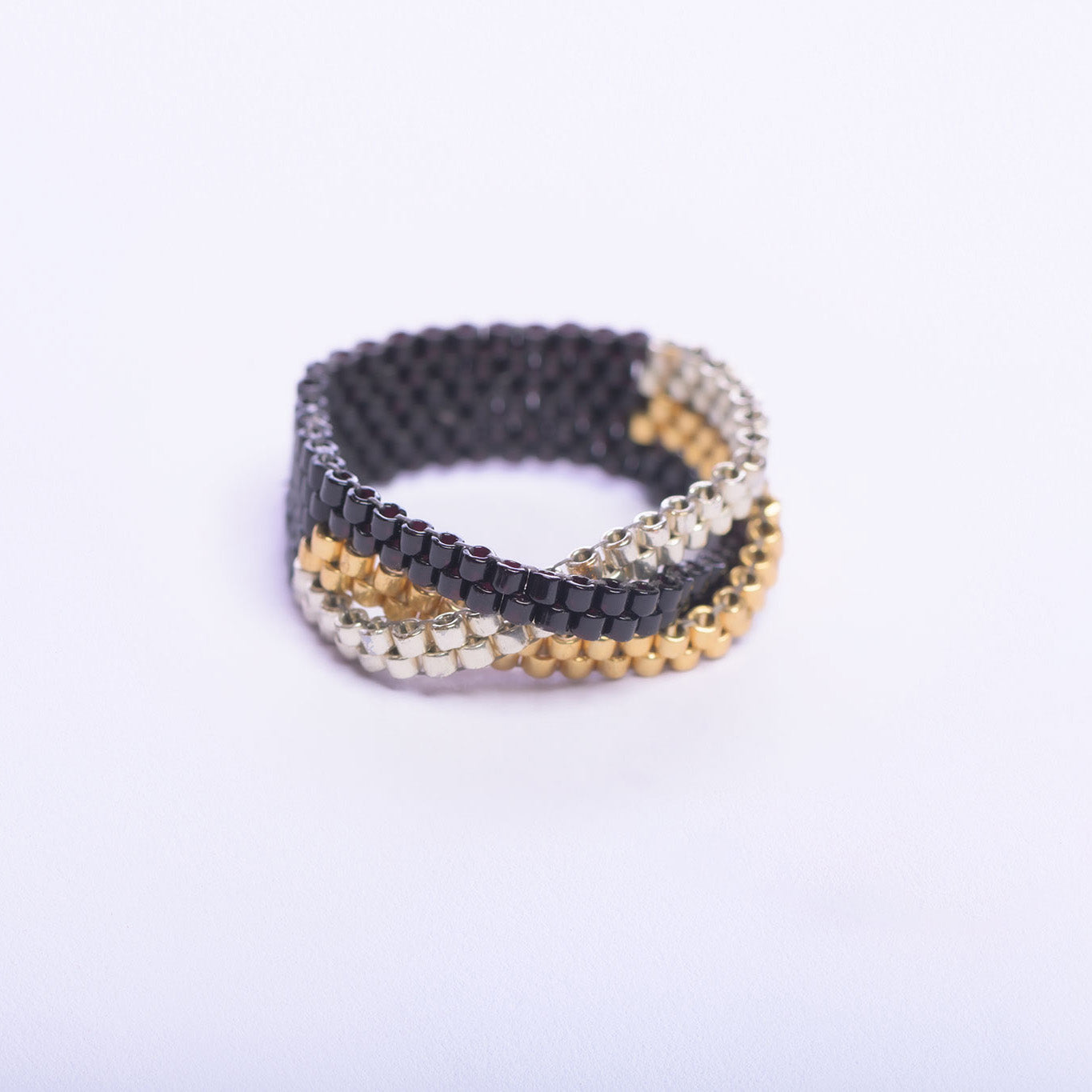 Bright Gold & Onyx Ring