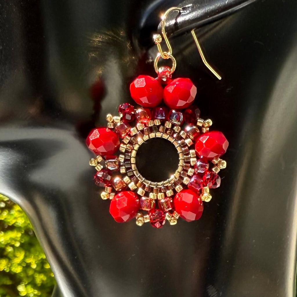 Burgundy Rose Hexagons