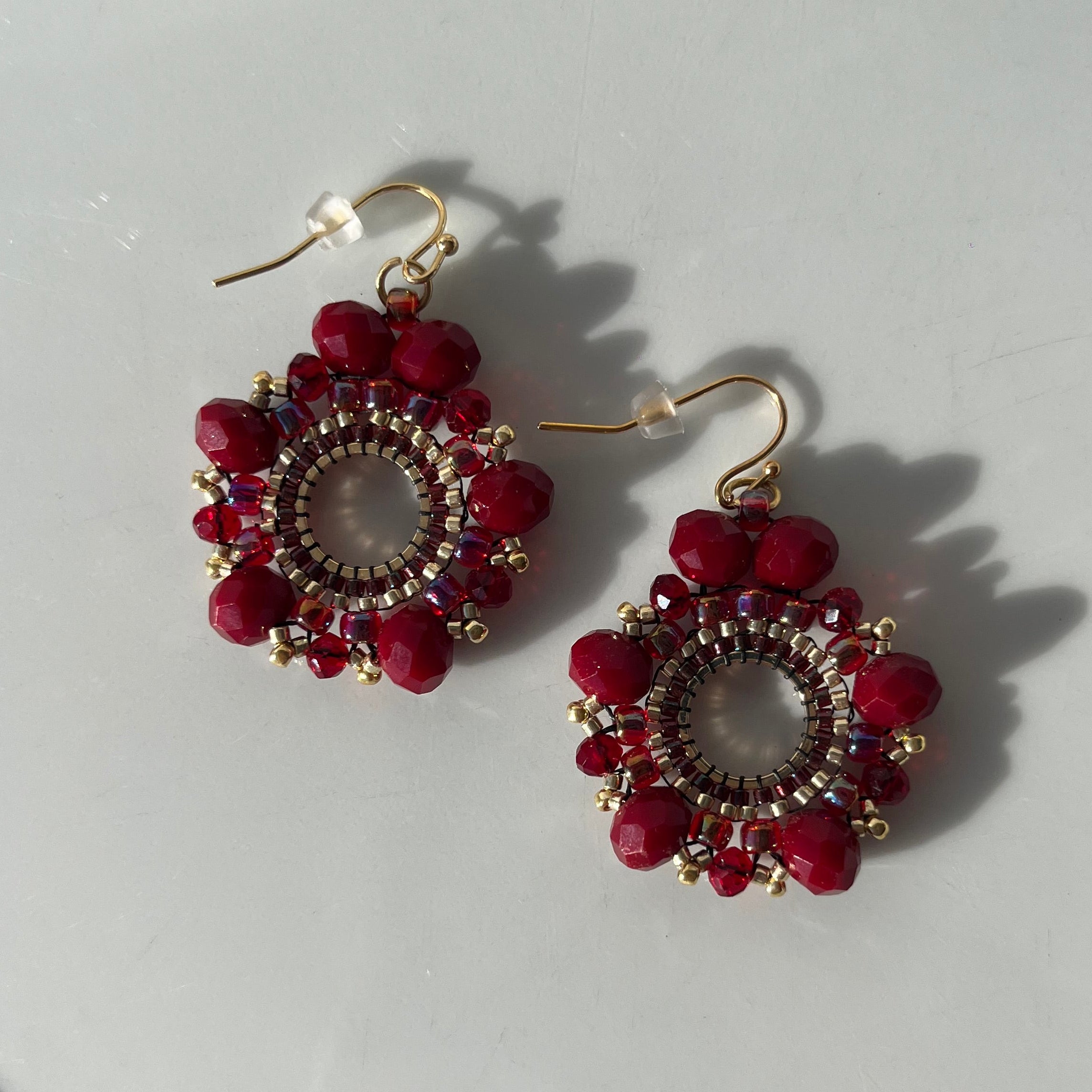 Burgundy Rose Hexagons