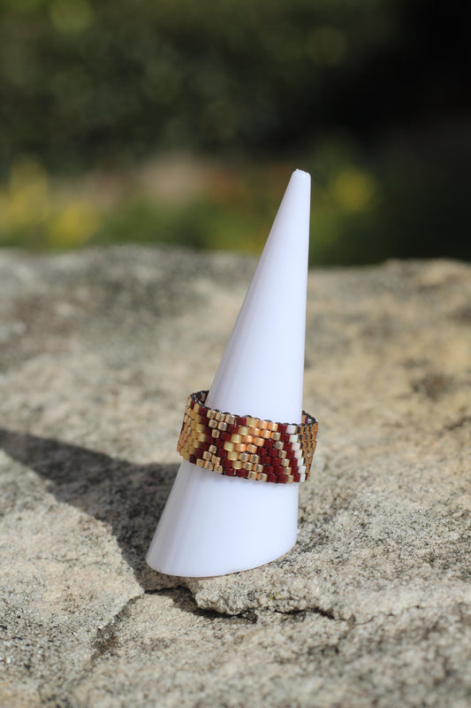 Burnt Ombre Tribal Ring