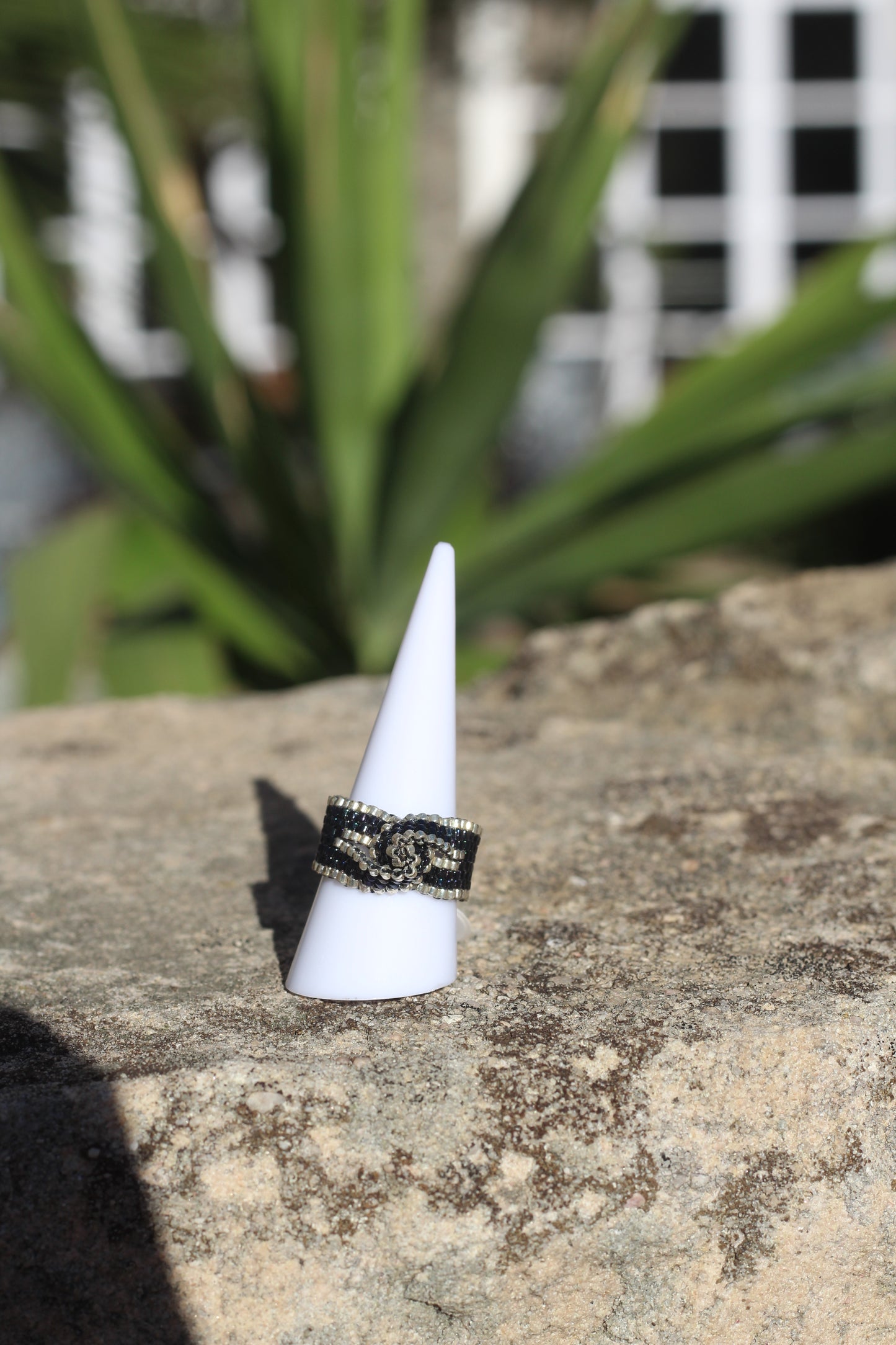Black & Silver Knot Ring