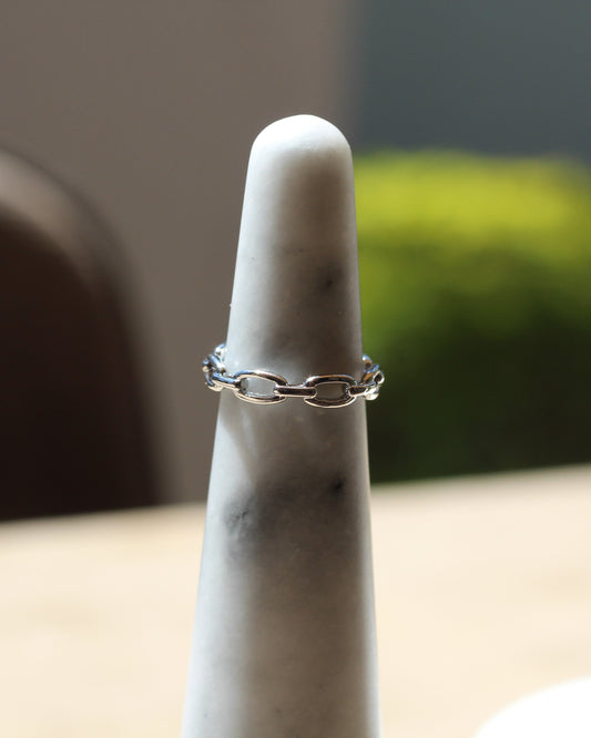 Silver Paperclip Ring