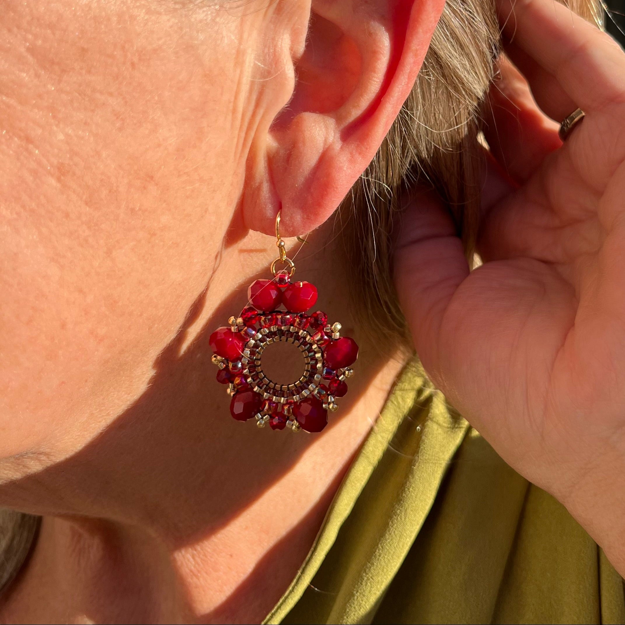 Burgundy Rose Hexagons
