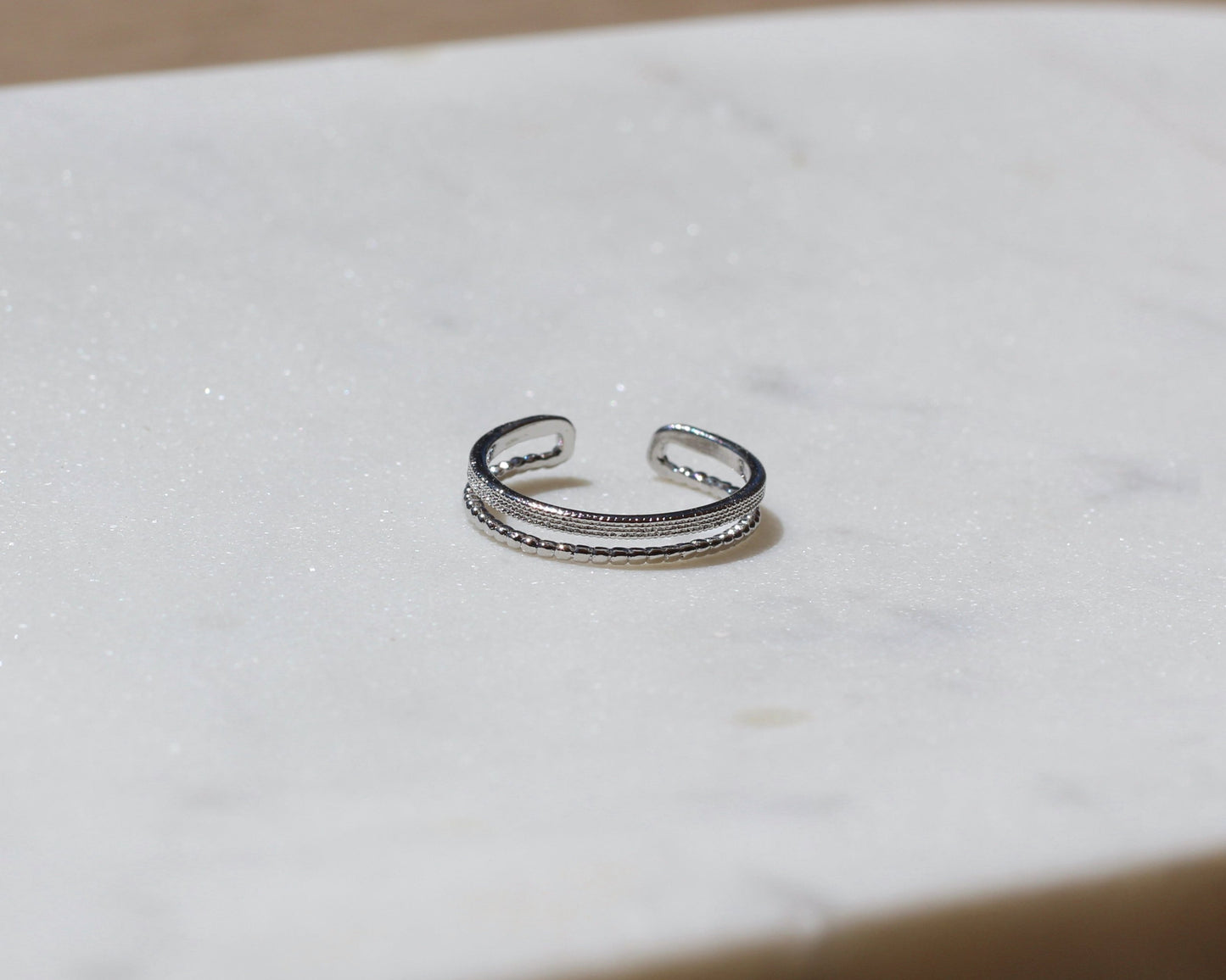 Silver Double Ring