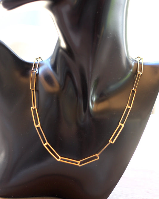 Gold Paperclip Necklace