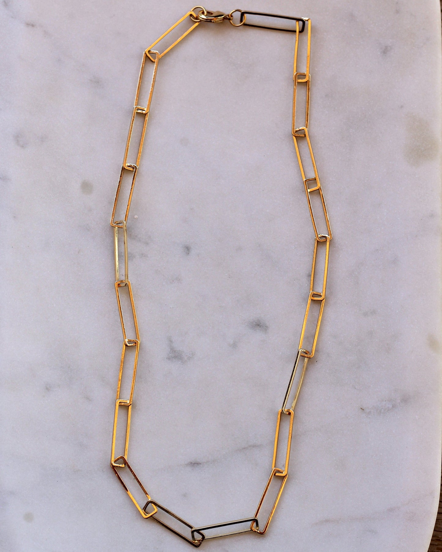 Gold Paperclip Necklace